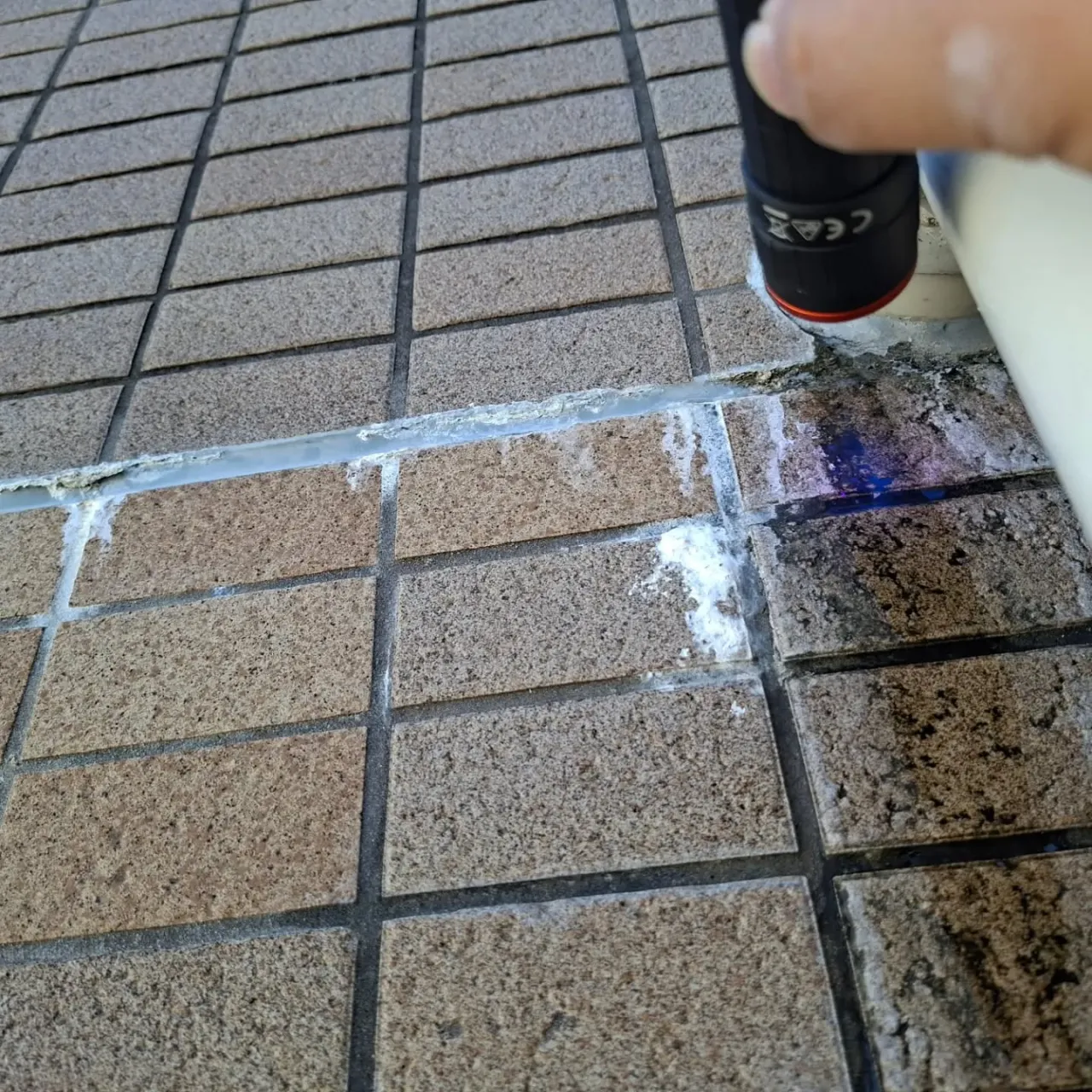 漏水現場散水試験をおこないました。